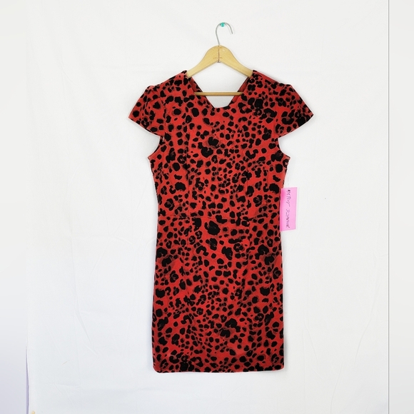 NWT Betsey Johnson Cheetah Print Size 12P Dress - Picture 2 of 6